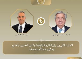 اتصال هاتفي بين وزير الخارجية وسكرتير عام الأمم المتحدة 