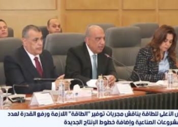 المجلس الأعلى للطاقة يناقش مجريات توفير الطاقة” اللازمة ورفع القدرة لعدد من المشروعات الصناعية